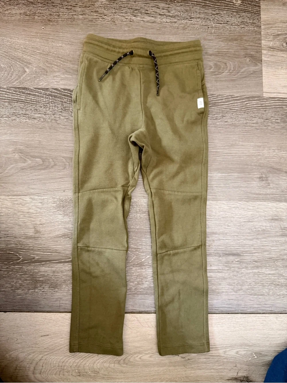GAP Olive Kids Fleece Joggers with Drawstring